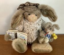 Vtg Handmade BERRY TAILS & BUDDIES Plush Stuffed Rabbit Bunny Reading Baby 1995 picture