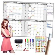 CLEVER CLEAN Large Dry Erase Wall Calendar - 36