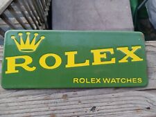 VINTAGE ROLEX WATCHES PORCELAIN METAL ADVERTISING SERVICE SIGN picture