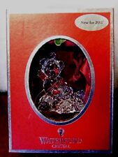 Waterford Lead Crystal Ornament 2011 Teddy Bear In Box picture