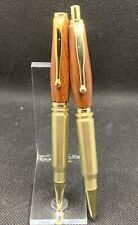 Pen & Pencil Set, Handmade, Brazilian Tigerwood Upper & 308 Brass Lower,Free S&H picture