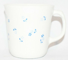 VTG Corning Cup Mug Coffee Tea White & Blue Floral Ceramic Porcelain picture