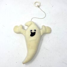 Vintage Halloween White Hanging Ghost 5” Plush Toy Googly Eyes picture