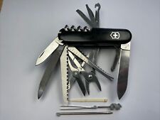 Victorinox Swiss Champ Black Army Medium Pocket Knife Excellent picture