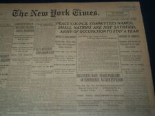 1919 JANUARY 27 NEW YORK TIMES - PEACE COUNCIL COMMITTEES NAMED - NT 7519 picture