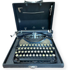 Vintage L C Smith Corona Black Gold Portable Typewriting Typing Machine Case picture