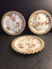 A Set Of 3 Antique Cabinet Porcelain Plate/ Doulton Burslem/ England C.1844 picture