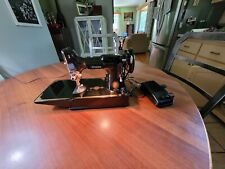 Vintage 1953 Singer Featherweight Sewing Machine 221-1 With Case Tested, Extras picture