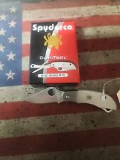 Spyderco Bug SS Slip Stainless Steel Handle Joint Plain Edge Knife picture