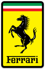 Ferrari Motors Automotive Logo type w/ name Monogram die-cut MAGNET  picture