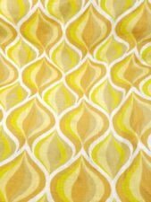 Vintage Bold Retro Mod MCM Cloth Upholstery Fabric 17 ½ Yards Yellow Gold Green picture