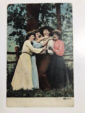 Vintage 1908 Man With His 4 Girlfriends Divided Back Postcard picture