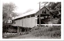 Vintage RPPC Postcard Covered Bridge over Rock River Newfane Vermont VT     N540 picture