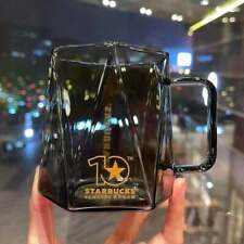 2023 Starbucks Pink Sakura 10th Anniversary Geometric Glass Coffee Mug Cup More picture