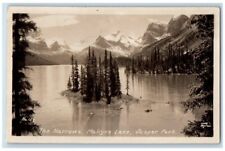 1939 The Narrows Maligne Lake Jasper Park Alberta Canada RPPC Photo Postcard picture