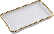 Pampa Bay Vanity Accessories with Gold Beads Rectangular Tray picture