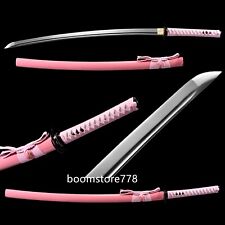 Pink Katana 1095 Steel Full Tang Sharp Handmade Japanese Samurai Sword picture