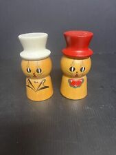 Vintage Wooden Cat Salt & Pepper Shaker (S3) picture