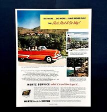Hertz rent a car ad vintage 1954 North Carolina Grove park inn advertisement picture