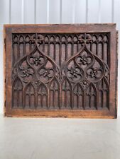 A Stunning GOTHIC REVIVAL  Carved panel in wood (4) picture