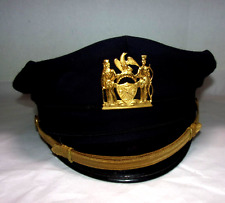 Vintage NYPD Hat w/ Badge 8 Point Cravenette Tanen Uniform picture