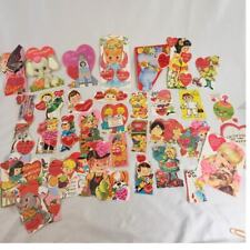 Lot of 38 Vintage Valentine Cards 1960s 1970s Die Cut Retro Kitschy picture