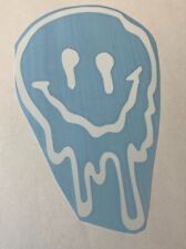 Wavy Smiley Face #2 - Die Cut Vinyl Decal Sticker Hippy Trippy Mushroom Yoga LSD picture