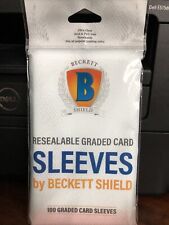 Beckett Shield Resealable Graded Card Sleeves 1 Pack of 100 Sleeves picture