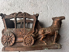 Rare Vantage Bronze Roman Carriage and Horses lamp picture