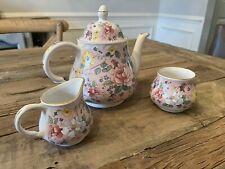 Arthur Wood & Son Staffordshire, England Bone China Pink Floral Tea Set picture