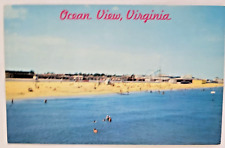 Ocean View Amusement Park Norfolk Virginia Postcard Chrome Unposted Beach picture