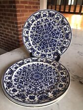 Antique Vintage TG Booths England Pottery INDIAN ORNAMENT 4 Plates picture