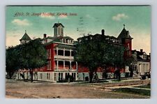 Keokuk IA-Iowa, St Joseph Hospital, Antique, Vintage c1913 Postcard picture