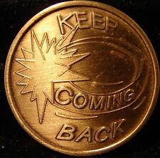 Alcoholics Narcotics Anonymous AA NA Bronze Medallion Chip KEEP COMING BACK Coin picture