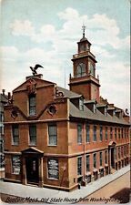Boston Massachusetts Old State House Washington Street View UNP VNG Postcard picture