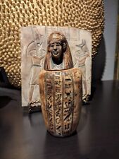 RARE Antique “Grand Tour” Alabaster Egyptian Canopic Jar (c. 1780-1920) picture
