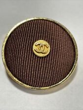 CHANEL Vintage Brown Fabric w/ Gold Logo & CHANEL PARIS Script on Side~ 31mm picture