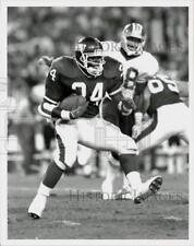 1989 Press Photo New York Giants Football Player Ottis Anderson Runs Ball picture