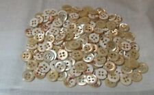 100 Vintage White Mother of Pearl Shell Buttons- 5/16 inch- Item# 1-38 picture