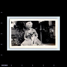Vintage Photo WOMAN WITH DOG 1949 picture