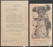Osa Martin signed I Married Adventure typed letter and signed photo picture