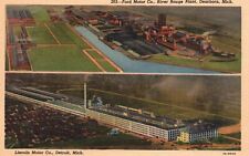 Postcard MI Dearborn Ford Motor Co River Rogue Plant 1932 Linen Vintage PC H4944 picture