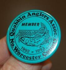 QUABBIN ANGLERS ASSOC. WORCESTER COUNTY MA. FISHING MEMBER PIN 1992 picture
