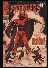 Avengers #57 FA/GD 1.5 (Restored) 1st Appearance Vision Buscema Cover picture