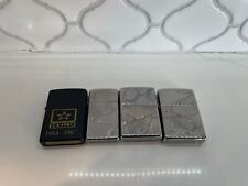 Lot of 4 Zippo Lighters - U.S. Army ETC picture