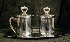 Vintage 1960s Mid Century Kromex Chrome Lidded Sugar & Creamer Set With Tray picture