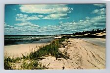 Oscoda MI-Michigan, General Greeting, Sun, Sand and Surf, Vintage Postcard picture
