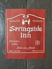 Vintage Springside Inn Hotel Restaurant Menu - Auburn, New York picture