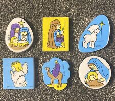 Lot Of 6 Christian Religious Pencil Erasers - School Supply Baby Jesus Nativity picture