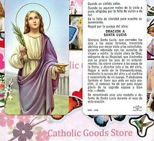 Oracion a Santa Lucia - Spanish - Paperstock Holy Card picture